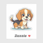 Schattige Kawaii Beagle Puppy Sticker (Vel)