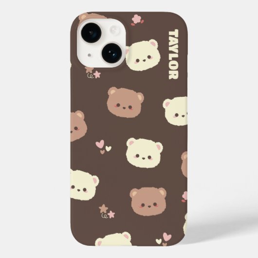 Schattige Kawaii Beer Telefoonhoesje Case-Mate iPhone Case (Achterkant)