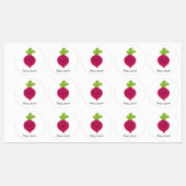 Schattige Kawaii Beet Label met  Naam (Vel)