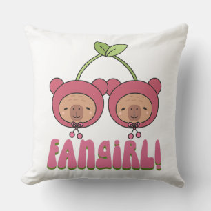 Schattige Kawaii Beren Kersen Kostuum Fangirl Kussen