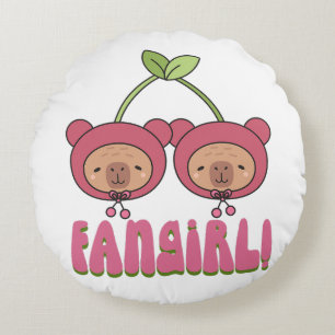 Schattige Kawaii Beren Kersen Kostuum Fangirl Rond Kussen