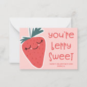 Schattige Kawaii Berry Sweet Classroom Valentijn F Notitiekaartje (Voorkant)