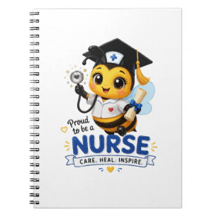 Schattige Kawaii Bij Verpleegster Afstuderen 2026 Notitieboek