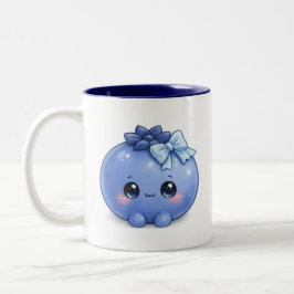 Schattige Kawaii Bosbessen Mok | Aardige Fruit Kof