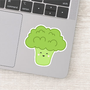 Schattige kawaii broccoli stripfiguur sticker