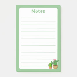 Schattige Kawaii Cactus Zachte Groene Post-it® not Notes