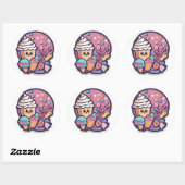 Schattige Kawaii Candy Cupcake Sticker | Zoet (Vel)