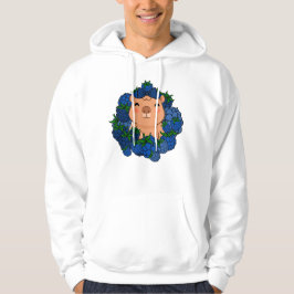 Schattige Kawaii Capybara met Zwartebeskrans Hoodie