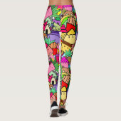 Schattige kawaii cartoon tekening l Kleurrijk patr Leggings (Achterkant)