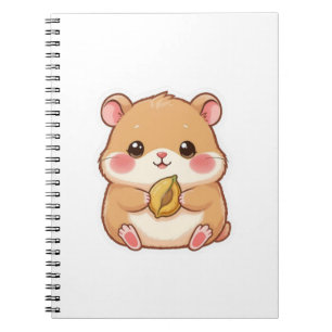 Schattige Kawaii Chibi Hamster Notitieboek