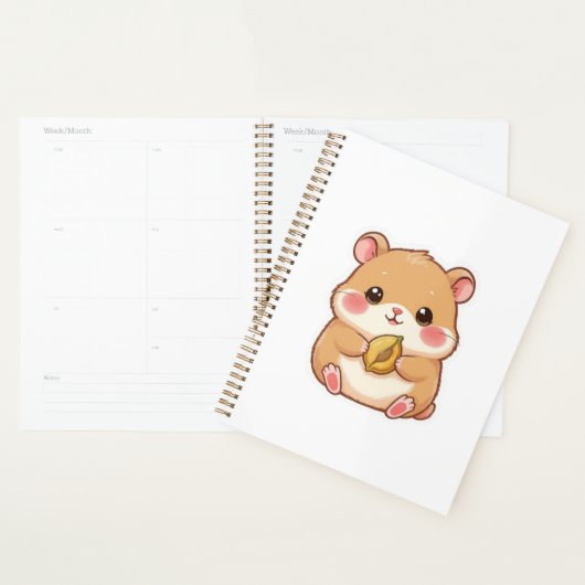 Schattige Kawaii Chibi Hamster Planner (Display)