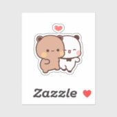 Schattige Kawaii Chubby Mochi Panda beer Sticker (Vel)