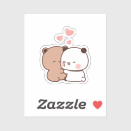 Schattige Kawaii Chubby Mochi Panda beer Sticker