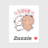 Schattige Kawaii Chubby Mochi Panda beer Sticker (Vel)