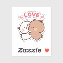 Schattige Kawaii Chubby Mochi Panda beer Sticker