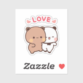 Schattige Kawaii Chubby Mochi Panda beer Sticker