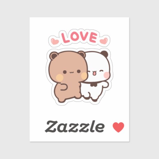 Schattige Kawaii Chubby Mochi Panda beer Sticker (Vel)