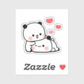 Schattige Kawaii Chubby Mochi Panda beer Sticker (Vel)