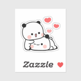 Schattige Kawaii Chubby Mochi Panda beer Sticker
