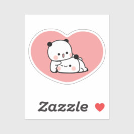 Schattige Kawaii Chubby Mochi Panda beer Sticker