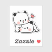 Schattige Kawaii Chubby Mochi Panda beer Sticker (Vel)