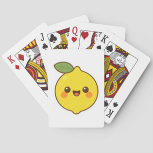 Schattige Kawaii Citroen Pokerkaarten