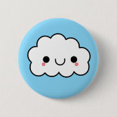 Schattige Kawaii Cloud Button (Voorkant)