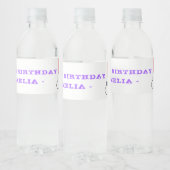 Schattige Kawaii Cloud Rainbow Kind`s Verjaardag Waterfles Etiket (Flessen)