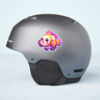 Schattige Kawaii Clownfish met felle kleuren Sticker