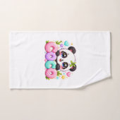Schattige Kawaii Coco Panda Naam Pastel Roze Glitt Handdoek (Handdoek)