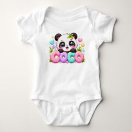 Schattige Kawaii Coco Panda Naam Pastel Roze Glitt Romper
