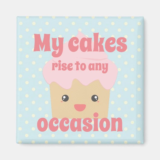 Schattige Kawaii Cupcake Leuke Quote Stippen Magneet (Voorkant)