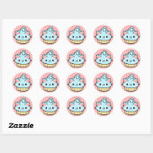 Schattige Kawaii Cupcake Sticker (Vel)