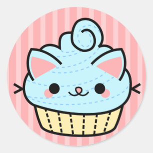 Schattige Kawaii Cupcake Sticker