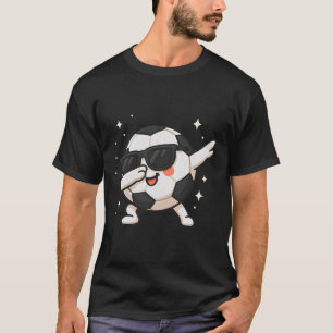 Schattige Kawaii Dabbende Voetbal Bal Cartoon Grap T-shirt
