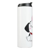 Schattige Kawaii Dalmatische Puppie Hond met Hartj Thermosbeker (Gedraaid links)