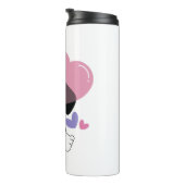 Schattige Kawaii Dalmatische Puppie Hond met Hartj Thermosbeker (Geroteerd rechts)