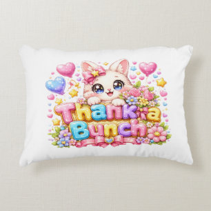 Schattige Kawaii Dank je wel een heleboel kat naam Accent Kussen
