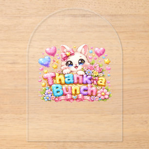 Schattige Kawaii Dank je wel een heleboel kat naam Acryl Uitnodigingen