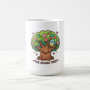 Schattige Kawaii De Gevende Boom Hart Bladeren Vri Koffiemok
