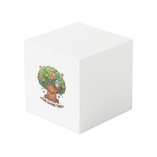 Schattige Kawaii De Gevende Boom Hart Bladeren Vri Kubus