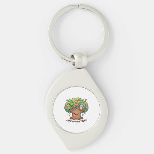 Schattige Kawaii De Gevende Boom Hart Bladeren Vri Sleutelhanger