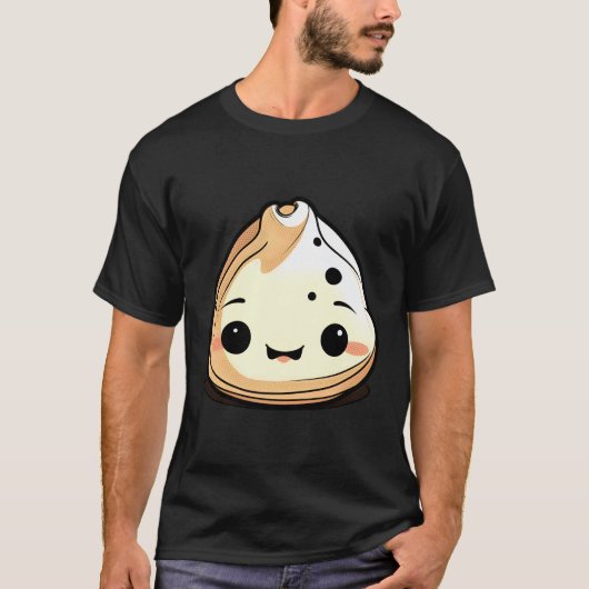 Schattige Kawaii Dim Sum Dumpling en Anime T-shirt (Voorkant)
