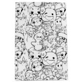 Schattige Kawaii Doodle Karakters (1) Medium Cadeauzakje (Voorkant)