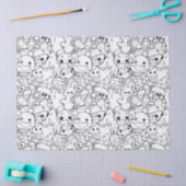Schattige Kawaii Doodle Karakters (1) Tissuepapier (Craft)