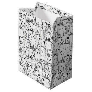 Schattige Kawaii Doodle Karakters (2) Medium Cadeauzakje