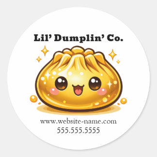 Schattige Kawaii Dumpling Ronde Sticker