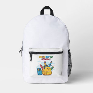 Schattige Kawaii Eerste Dag van School! Cartoon Ru Bedrukte Rugzak