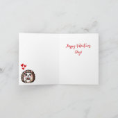 Schattige Kawaii Egel Puns Valentijnsdag Kaart (Binnen)