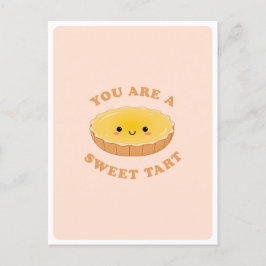 Schattige Kawaii Eier Taart Dessert Eten Pun Liefd Briefkaart